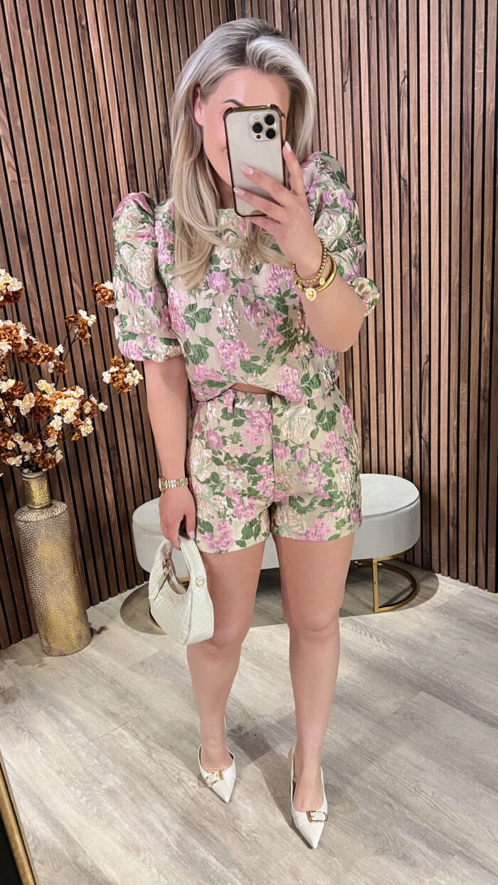 Short Marcy Pink/Green SALE-19152
