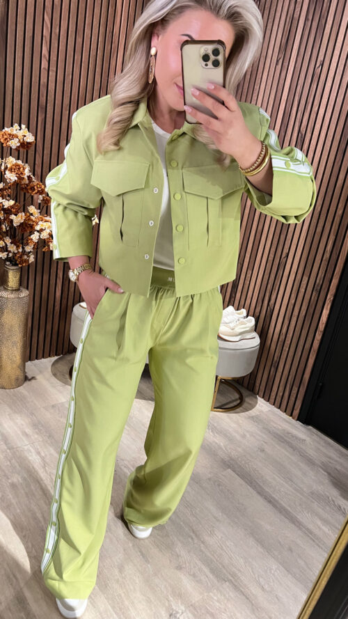Pants Imani Green Stripe SALE-19073