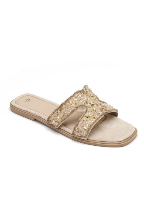 Slippers Steentjes Beige SALE-0